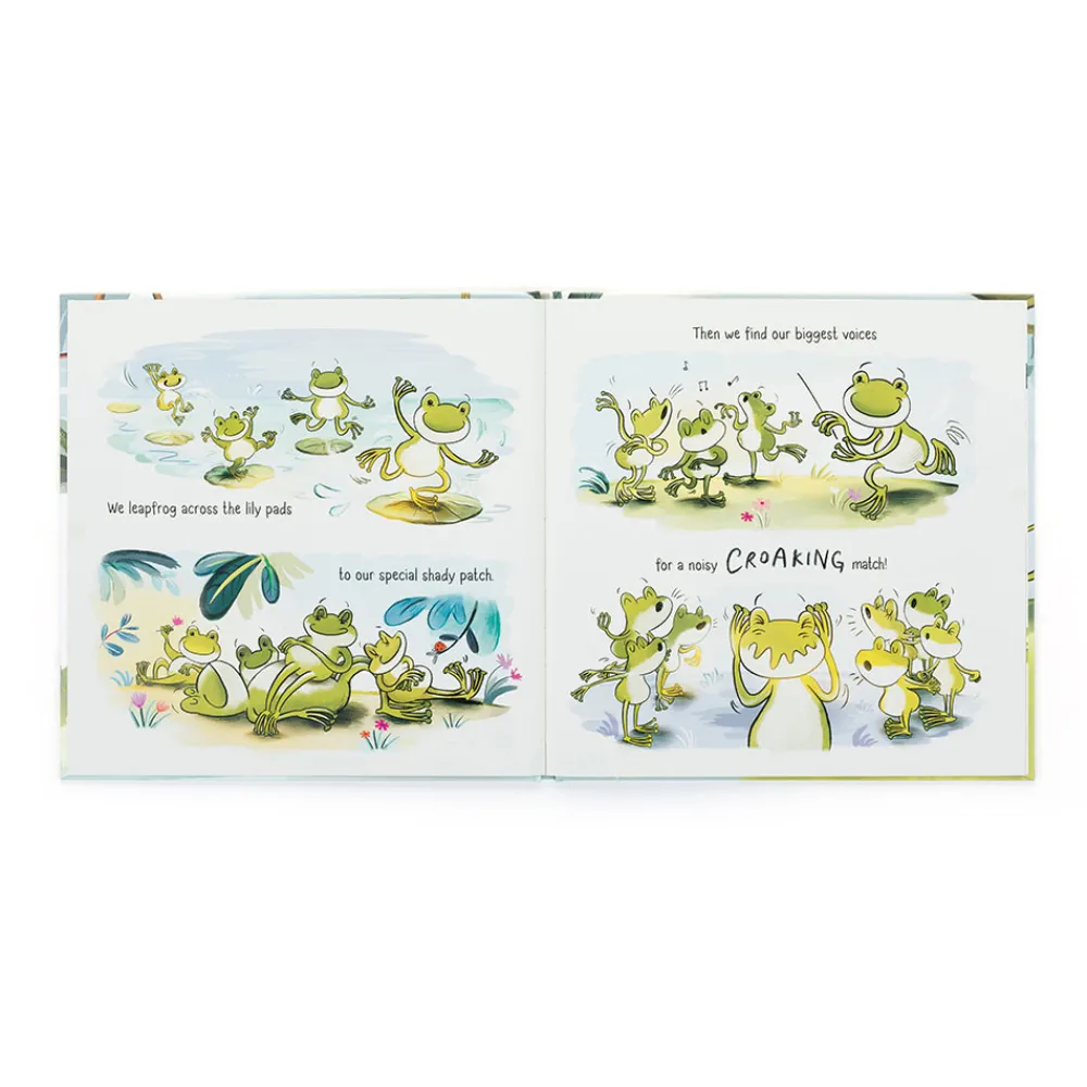 Jellycat A Fantastic Day for Finnegan Frog Book and Finnegan Frog