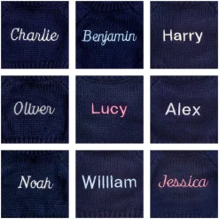 Jellycat Bashful Shimmer Bunny with Personalised Navy Jumper