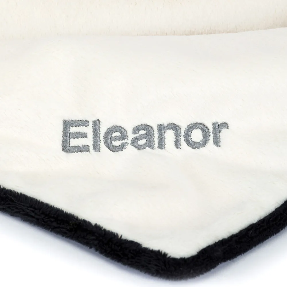 Jellycat Personalised Bashful Black & Cream Puppy Blankie